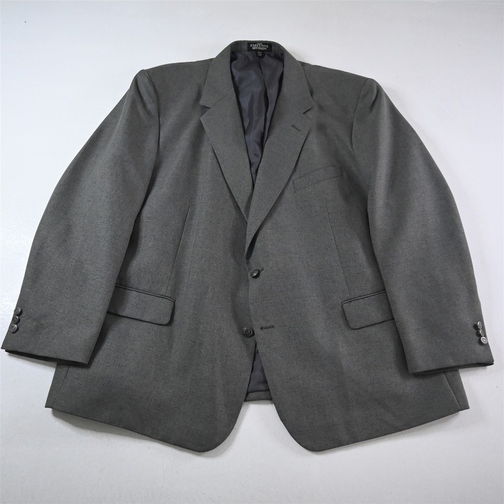 Haband 52R Gray Silver Button Mens Blazer‎ Suit Jacket Sport Coat